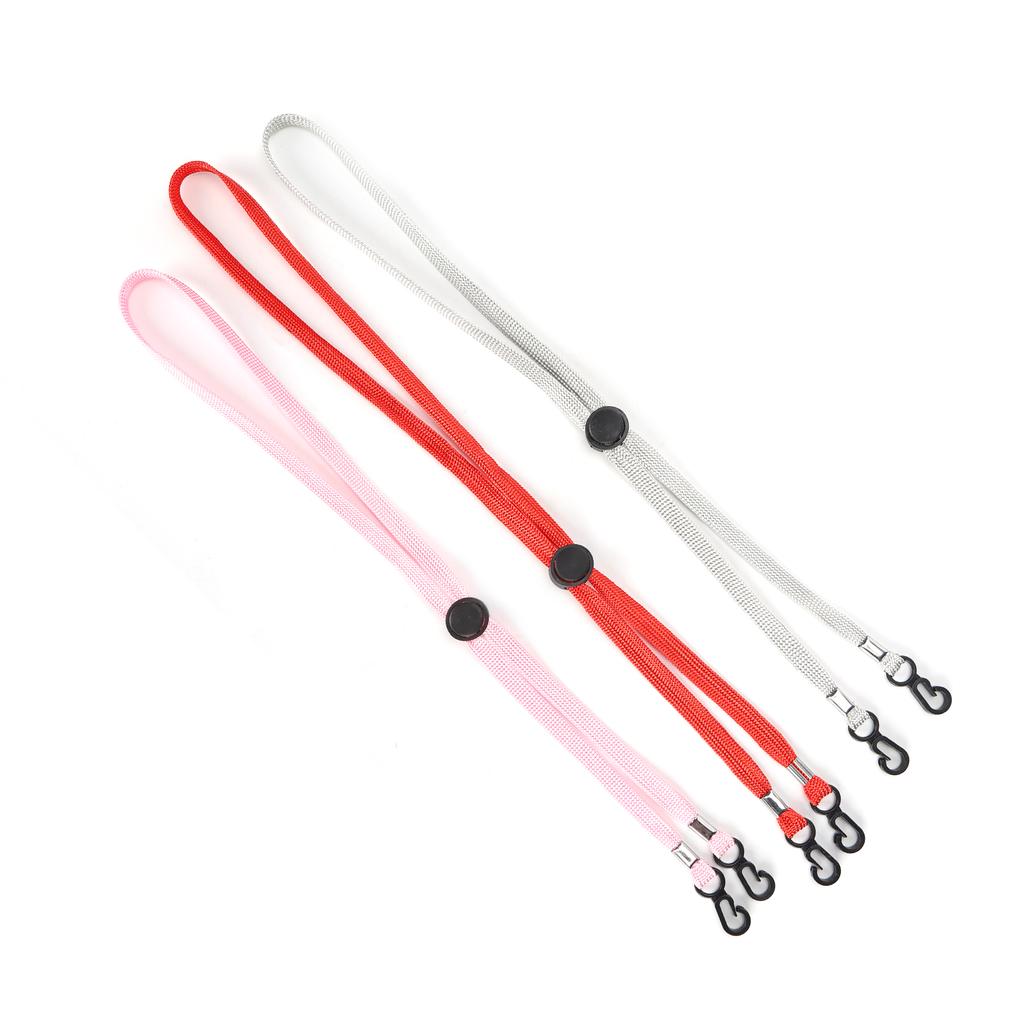 3pcs Simple Face Cover Strap Holder Nylon Adjustable Face Guard Lanyard Accessory