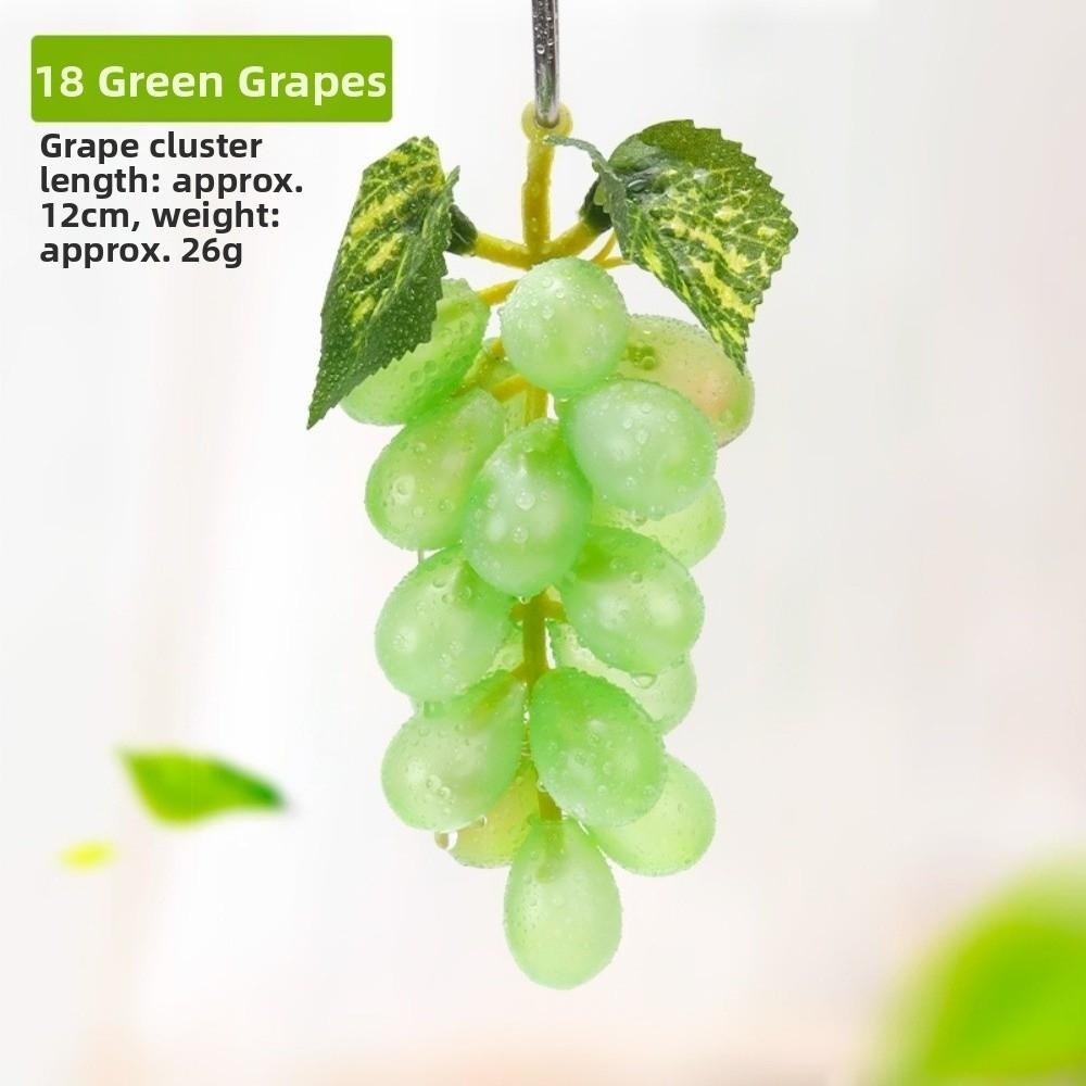 Realistic Artificial Grapes Bunches Decorative Simulation Artificial Faux Fruits Green Grass Fake Grape Bundles