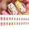 Quadratische Press-On-Nägel Falsche Nägel Osterdesigns Kleben auf Nägeln Künstliche Acrylnägel 24 Stück Klebenägel für Damen Mädchen
