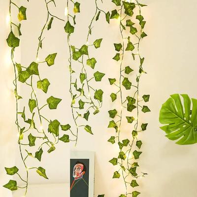 100LED Ivy String Lights 8 Modes Fairy Lights Green Plants Battery Powered Waterproof Party Wedding Garden Room Wall Decor