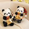 25cm Giant Christmas Panda Plush Toys Soft Pillow Cartoon Animal Bear Stuffed Baby Doll Classic Kids Birthday Christmas Gifts