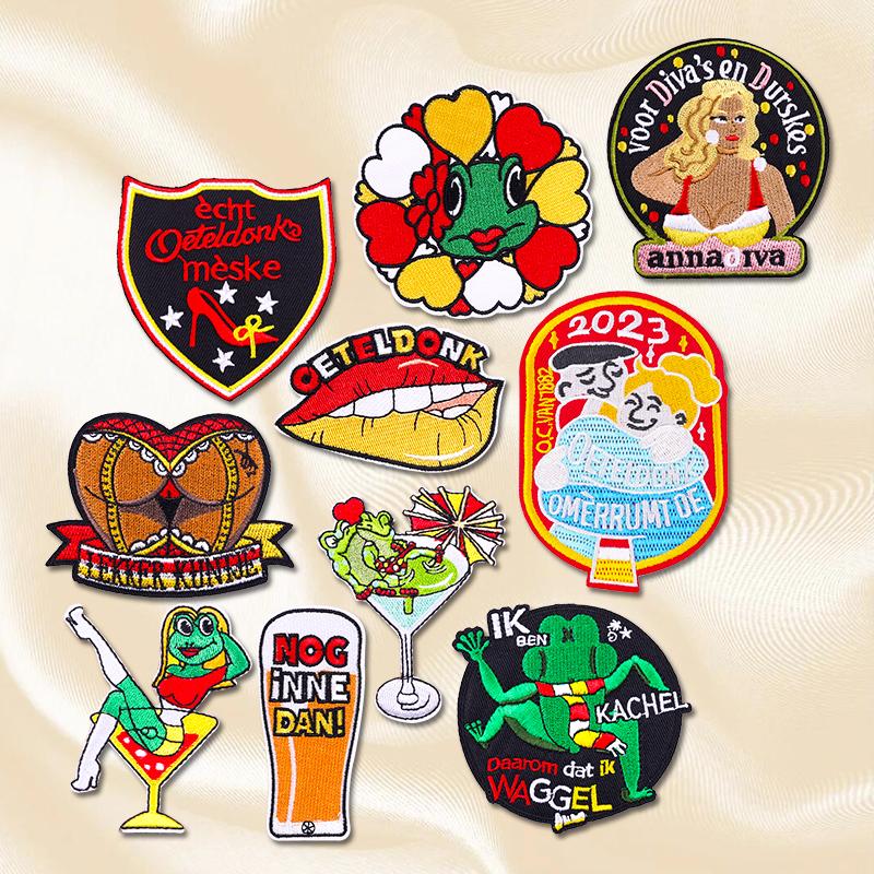 10pcs Set Patch Netherland Oeteldonk Emblem Embroidery Patches For Clothes Iron On Patches For Clothing Uniform Embroidered Diy 
