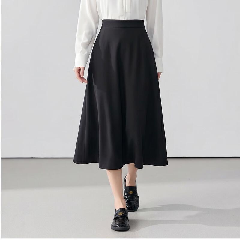 KOMPASU Elegant High-Waist Slit Midi Skirt XL