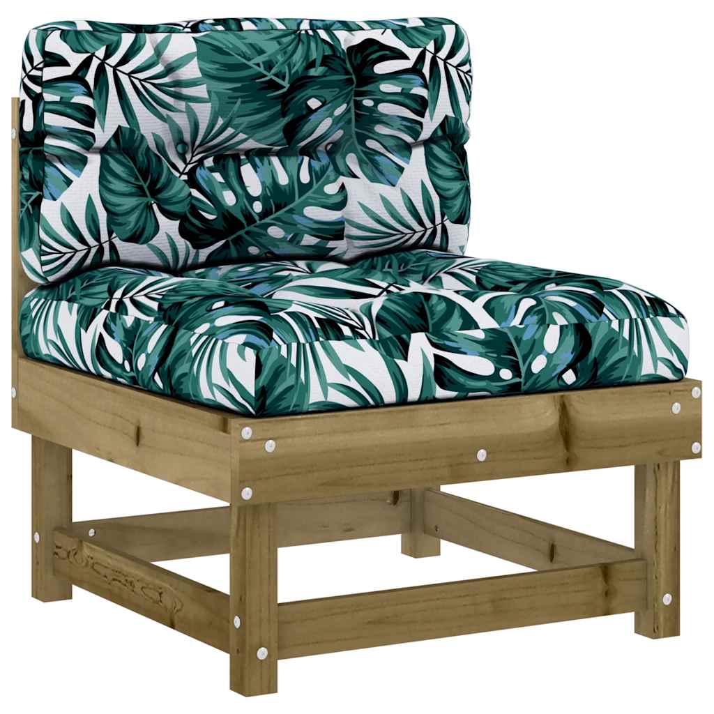 Mid Section Sofa with Cushions Pressure Treated Pine Wood