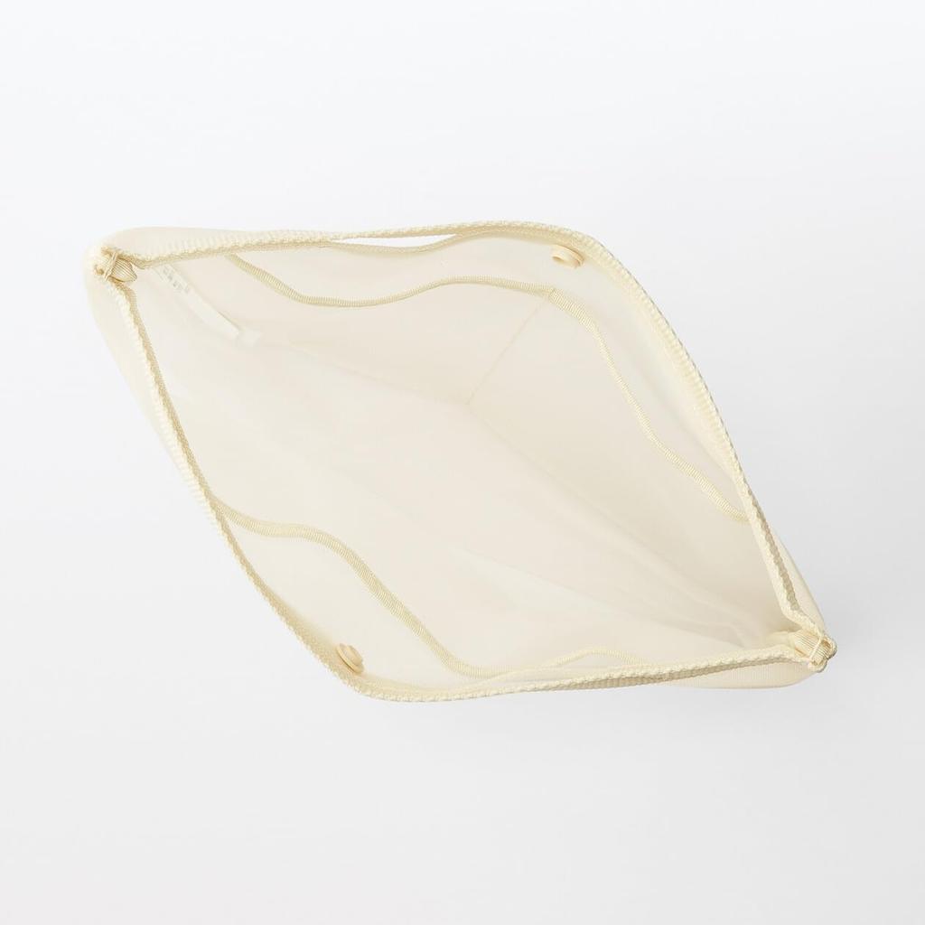 MUJI Nylon Mesh A5 25cm Wide x 18cm High x 3cm Deep 83767464 Bag-in-Bag, Ivory, Size, Bottom,