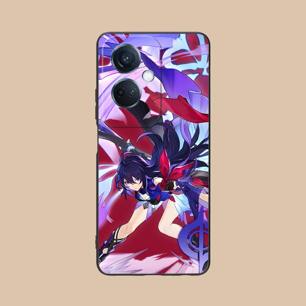 HSR Seele Matte TPU Mobile Phone Case for OPPO Reno 14 13 12 11 10 9 8 7 6 5 F T Pro 5G Colorful Printing Cover