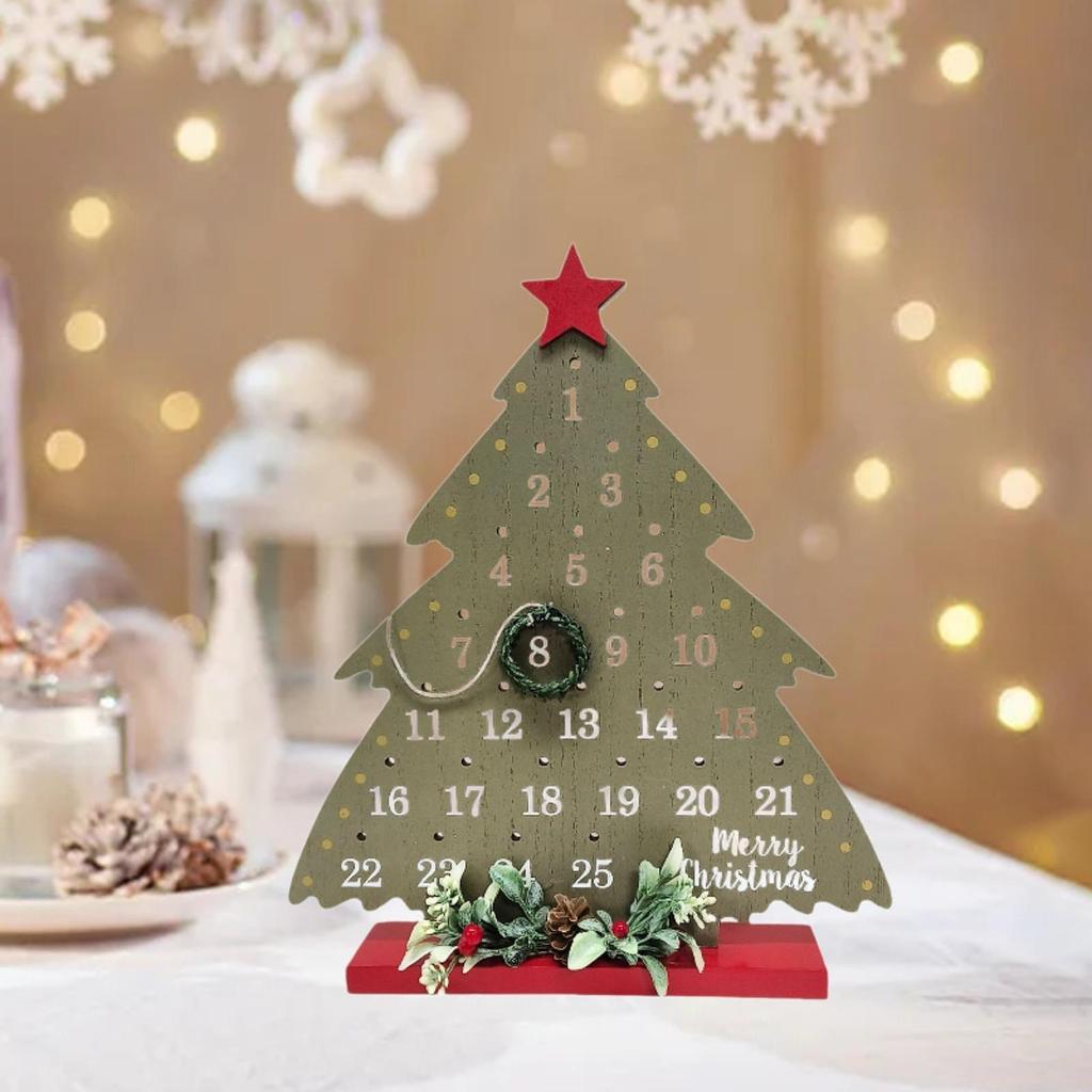 Christmas Advent Calendar Days Until Christmas Reminder Handmade Christmas Decorations for Party Holiday Living Room Home Office
