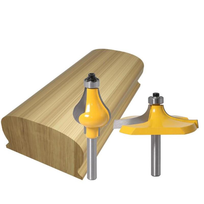 2-teiliges Handlauf-Fräser-Set, Standard-/Flötenlinienmesser, Schneidwerkzeuge für die Holzbearbeitung – 8 mm/12 mm/12,7 mm Schaft