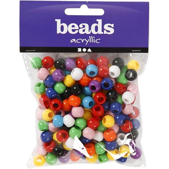 Round Plastic Beads with Large Hole. Ref 618350