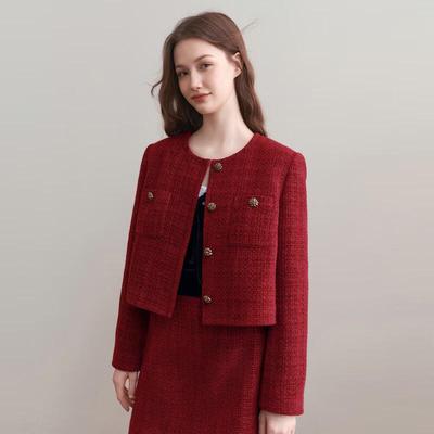 Manteau Court en Tweed Style Coréen Ledin