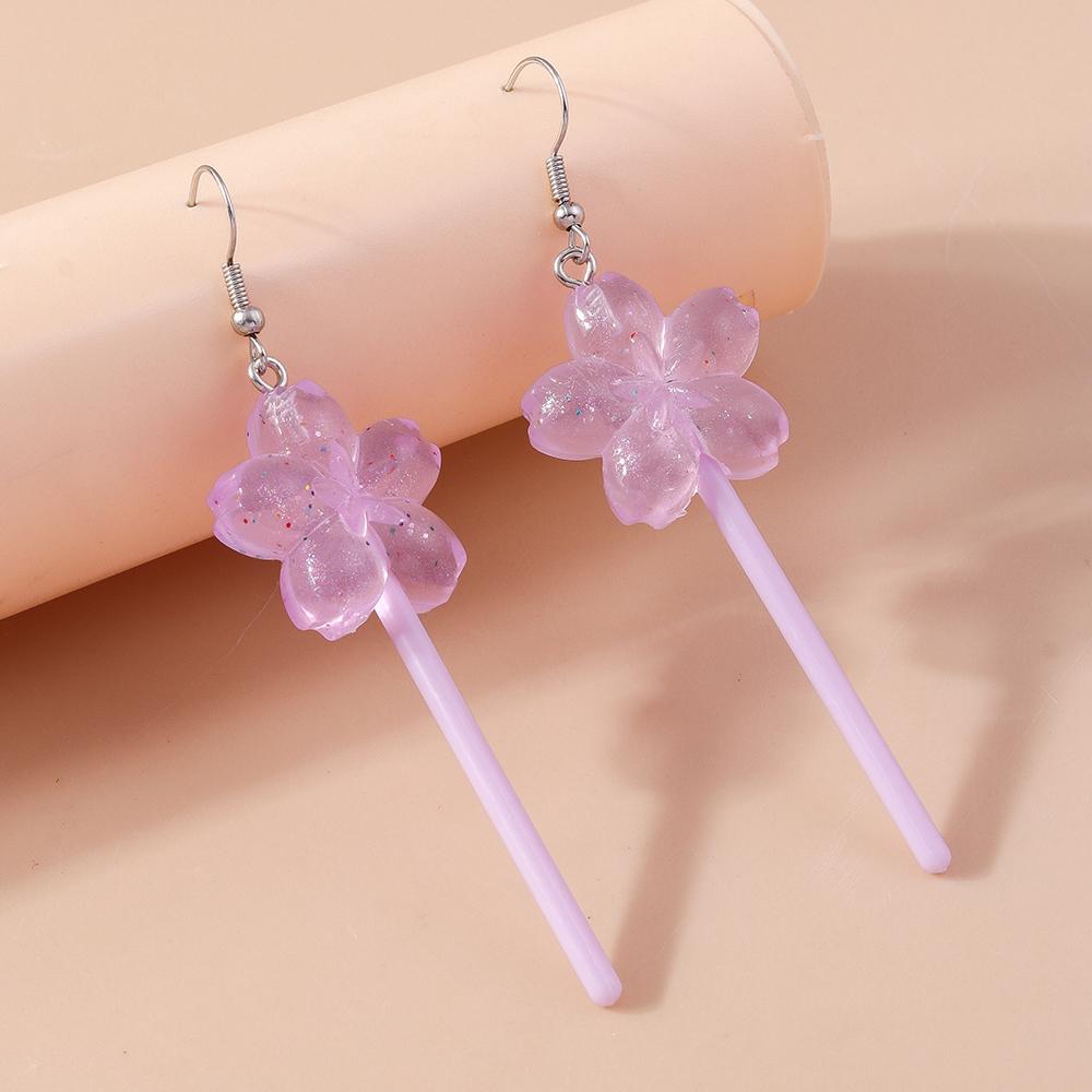Cute Resin Sweet Lollipop Drop Earrings for Women Simulation Food Candy Dangle Earrings Girls Party Jewelry Gifts