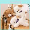 Adorable Plush Bear Backpack Soft Cute Dog Cartoon Crossbody Bag Perfect Gift