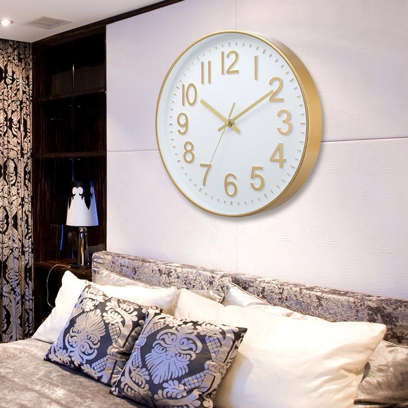 12 Inch 30CM Silent Wall Clock, Creative and Fashionable, Three-dimensional Digital Minimalist Clock for Home Living Room
