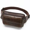 Leather Men's Waist Bag, Cowhide Outdoor Single Shoulder Crossbody Chest Bag, Men's Small Bag