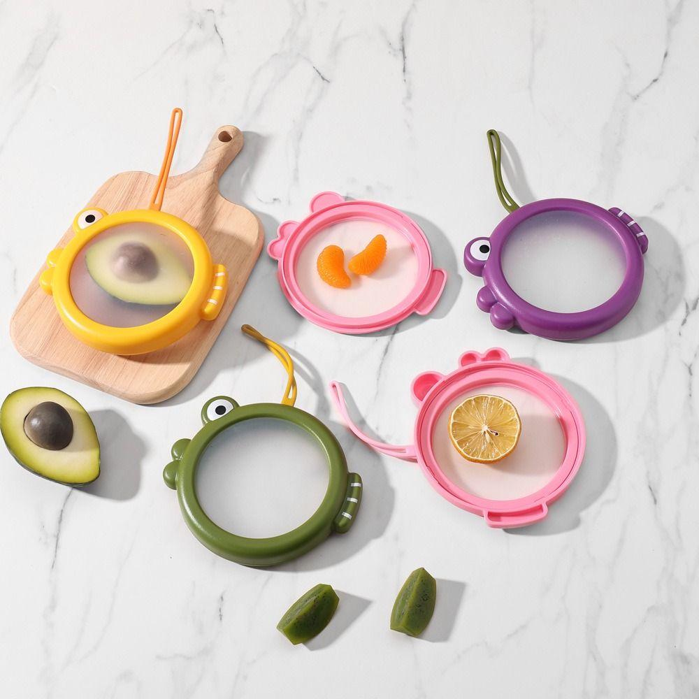 Cartoon Fish Avocado Saver Holder Multicolor Storage Containers Tomato Lemons Garlic Peper