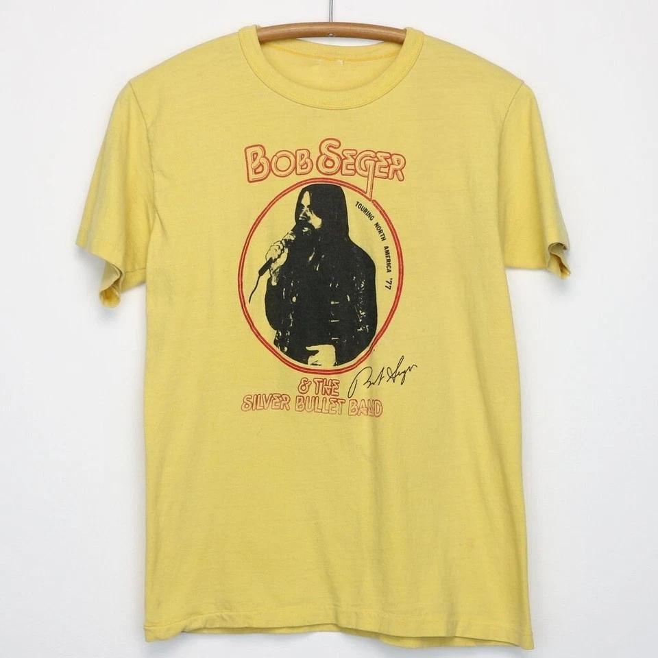 Bob Seger Night Moves Tour Shirt Short Sleeve Yellow Unisex S-5XL E1274 L