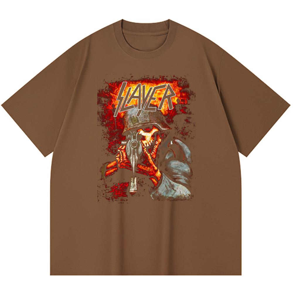 230 Gsm 100% Cotton Heavy Metal T-Shirt Rock Band Popular Music Print Unisex Heavy Cotton T Shirt