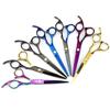 6.0 Inch KASH Color, Hair Scissors, Hair Scissors, Flat Scissors, Bangs Scissors, Thin Scissors 6H Black 3H