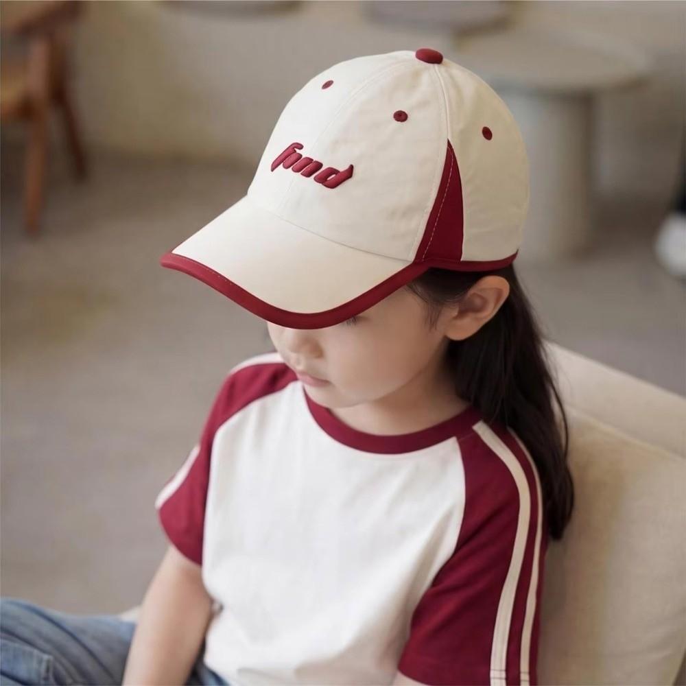 Thin Kids Sun Hats Letter Embroidery Outdoor Sunshade Caps Quick Dry Caps for Children Aged 2-8