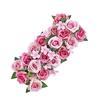 Wedding Floor Row Simulation Full Rose Horn Rose Silk Flower Stage Road Guide Flower Row Window Prop Ornament Flower Wall