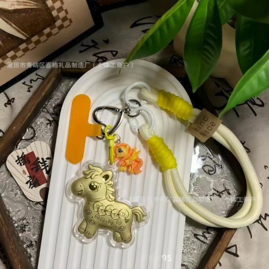 999 Pure Gold Horse Keychain Pendant: Attract Wealth & Prosperity