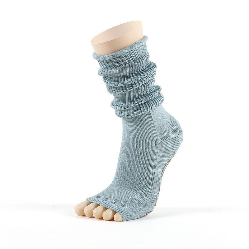 

Yoga Socks Non Slip Professional Women Toe Socks Pilates Socks Pile Style Foot Sock Room Socks Adult Yoga Foot Sock Blue