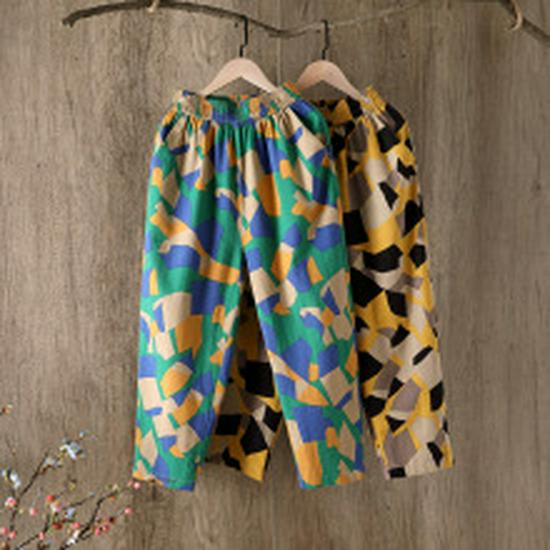 Women's Summer 2025 Cotton-Linen Slim Harem Pants - Korean Style, Loose Fit, Nine-Point Casual Carrot Pants.