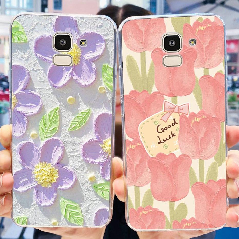 Lovely Printing Case For Samsung Galaxy J6 J6+ J600G J610G Soft Silicone TPU Back Cover For SamsungJ6 J 6 Plus 2018 Phone Cases