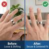 Smart Ring Size Adjuster,Compatible With Ring Spacer,Ring Adjuster Compatible With Comfortable For Loose Rings.(Black++Skin)
