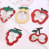 5Pcs Red Cherry Hair Clip For Baby Girls Cute Strawberry Hairpin Barrette Side Clip Child Headwear Fashion Hair Accessories