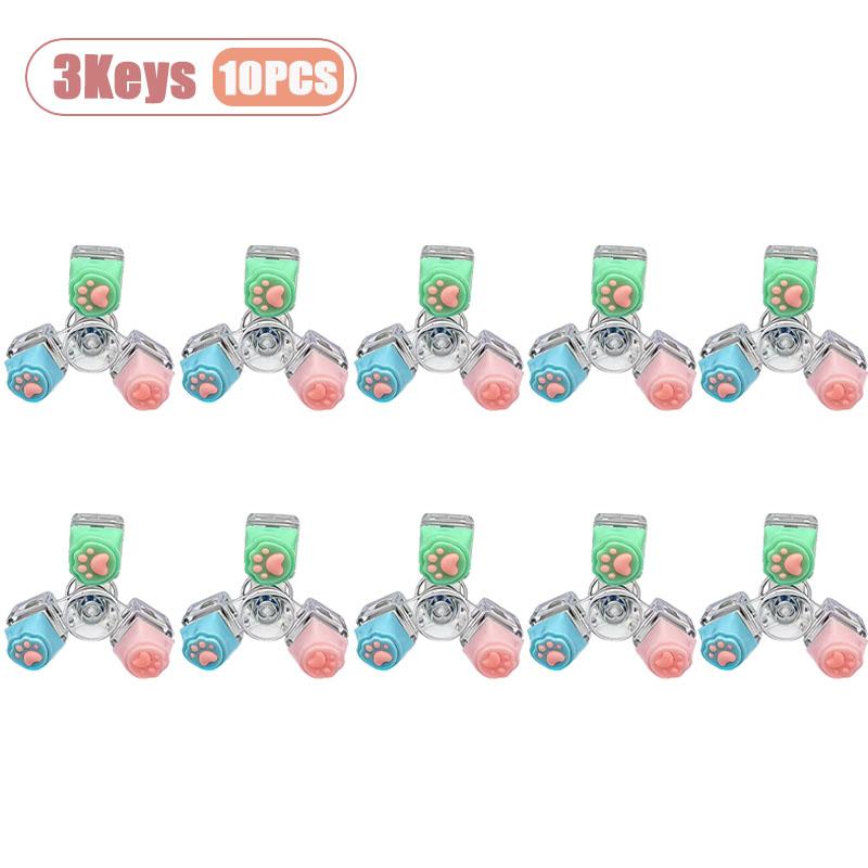 Cat Paw Keycap Keychain Mechanical Keyboard Fidget Spinner Stress Relief Cute Keyring for Office Desk Anxiety Gift