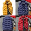 Fashionable Mens Quilted Coat Vest Waistcoat Parka With Solid Pattern And Regular Fit