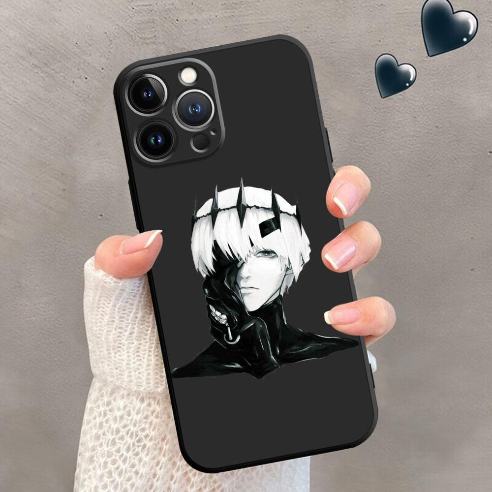Japanisches Anime Tokyo Ghoul Japan Hülle für iPhone XR XS X 7 8 6S 13 Mini SE 14 Plus 12 11 Pro Max Stoßfeste TPU Weiche Hüllen