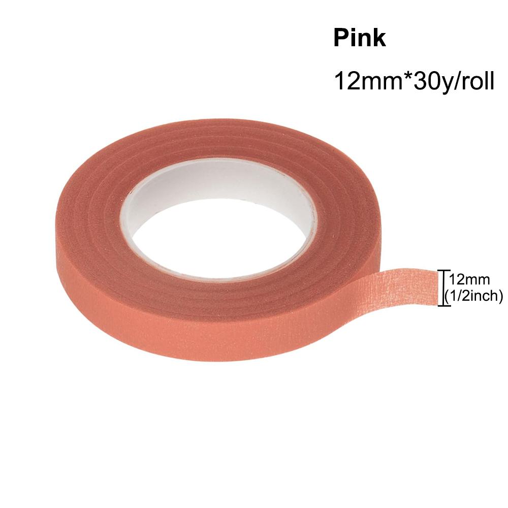 30 Yard 12MM páska s květinovým stonkem Živůtek Knoflíková dírka Umělá květinová tyčinka Květinářství Zelené pásky Nylonové květinové potřeby