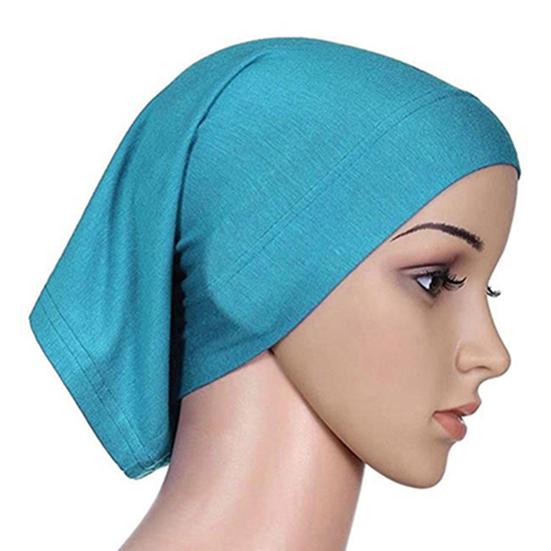Headscarf Cap Delicate Adjustable Mercerized Cotton Solid Color Head Wrap for Daily Wear