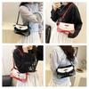 Casual French Lace Bow Shoulder Bag Niche Design Sweet Plaid Women Stylish Tote Purse Lace Ribbon Cloth Underarm Bag