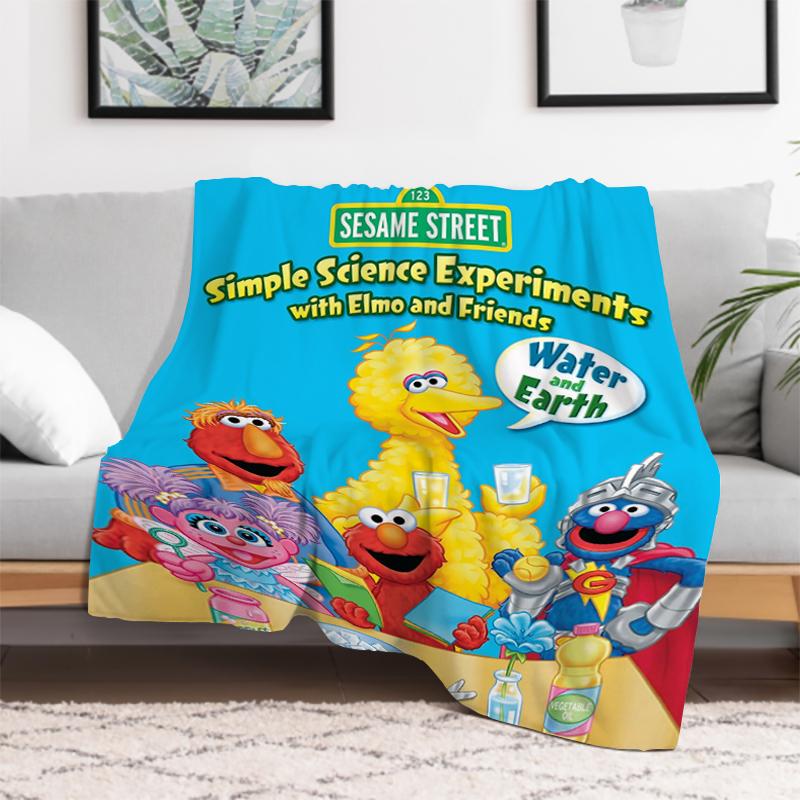 Kid's Blanket Cute Cartoon S-Sesame S-Street Fluffy Soft Blankets for Decorative Sofa Furry Winter Warm Throw & Throws Bed Anime
