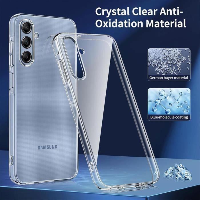 Coque de protection - BOOLING - pour Samsung Galaxy A25 5G - Silicone souple - Transparent - 2 Verres Trempés