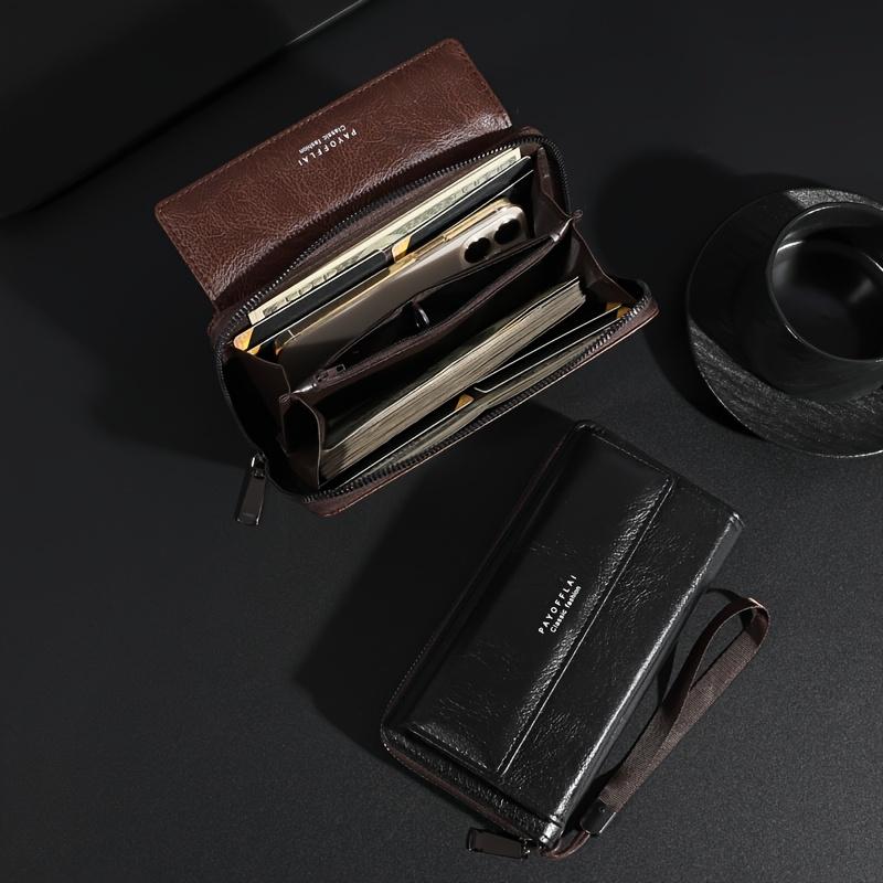 Premium Women's Wallet with Double-Layer Zipper & Card Holder Snap Closure, Wrist Strap Included, Perfect for Business & Everyday Use