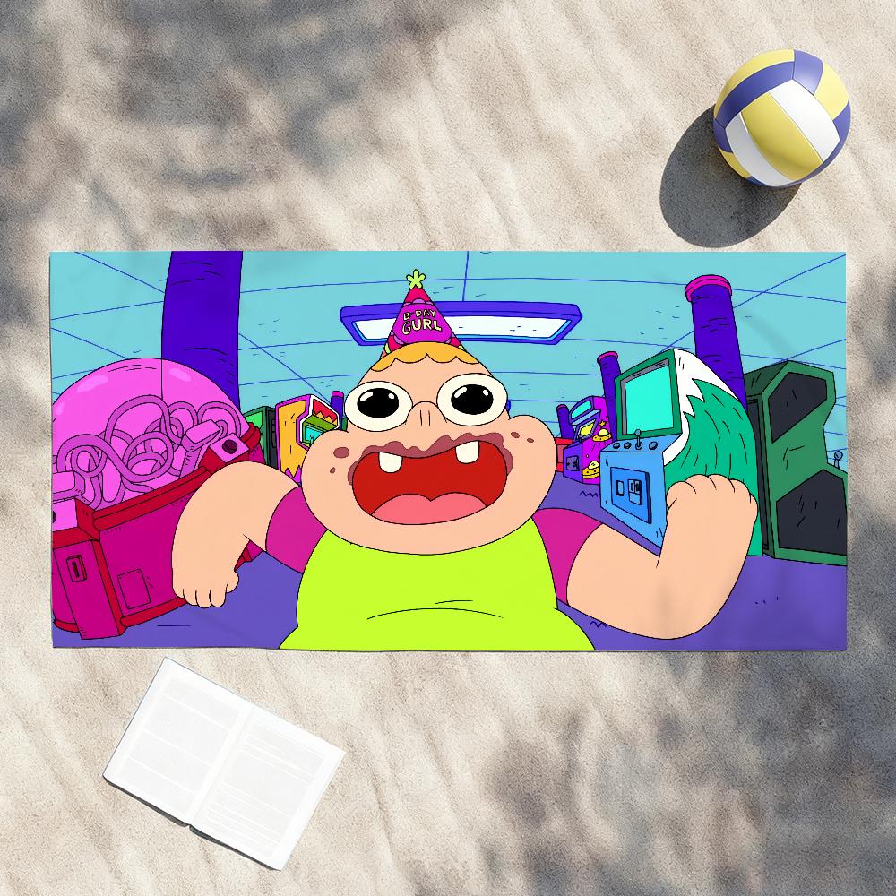 

Fun Cartoon C-Clarence-S Funny Towel Shower Sauna Travel Spa Quick Dry Gym Accessories Soft Large Beach Towels W40*H60(CM)