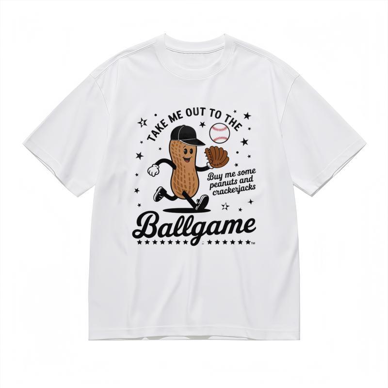 

Men s Comfy Classic T-Shirt Whimsical Nut Player Black Cap Dynamic Art Tee M