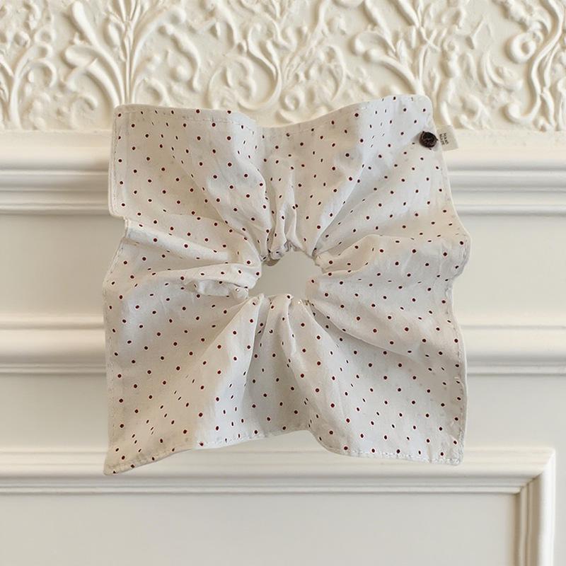 Cherry Red Polka Dot Double Layer Hair Tie & Headband Set