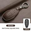 Leather Car Remote Key Case Cover Shell Fob For FAW Hongqi H5 HS5 H9 HS7 H7 L5 HS3 L9 E-HS9 E-QM5 LS7 E-HS3 Keychain Accessories
