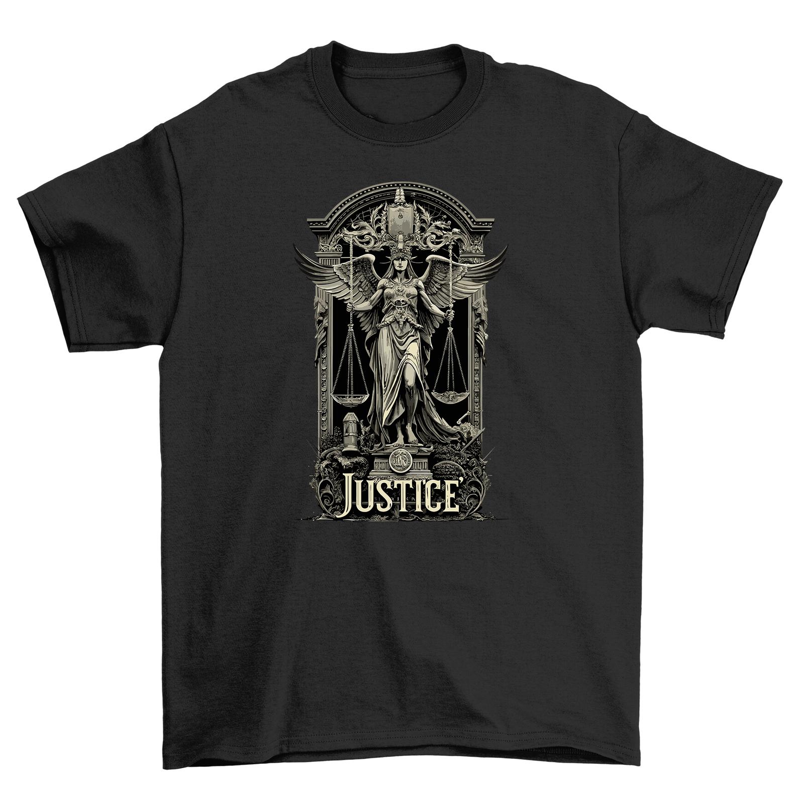 

Gothic_6 T-Shirt Mens Womens Tees Top - Justice Has a Dark Side! Funny Unisex Tee with Gothic Flair 4XL