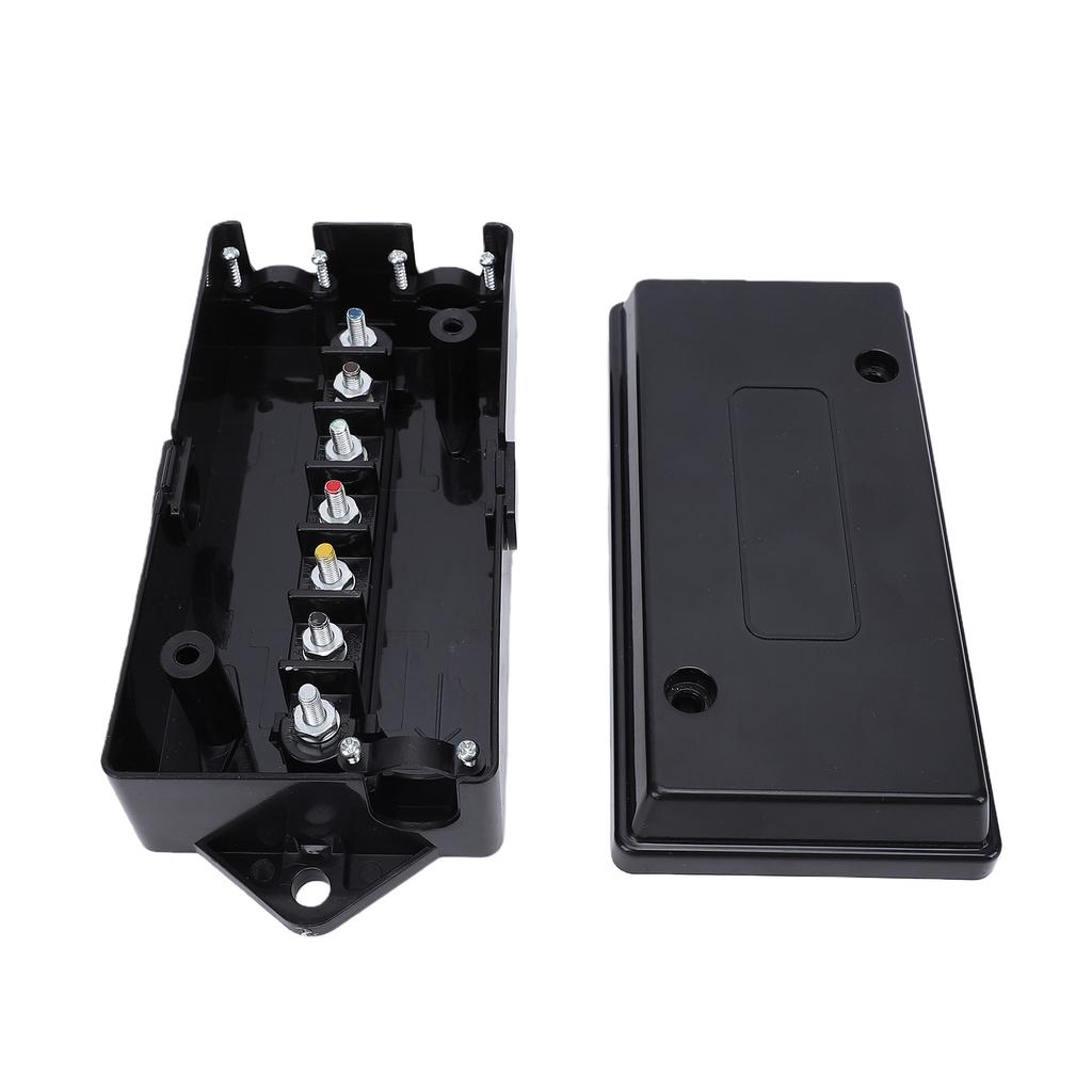 7 Way Electrical Trailer Junction Box Waterproofing 7 Pin Terminal Studs Electric Wires Connection Box for Camping
