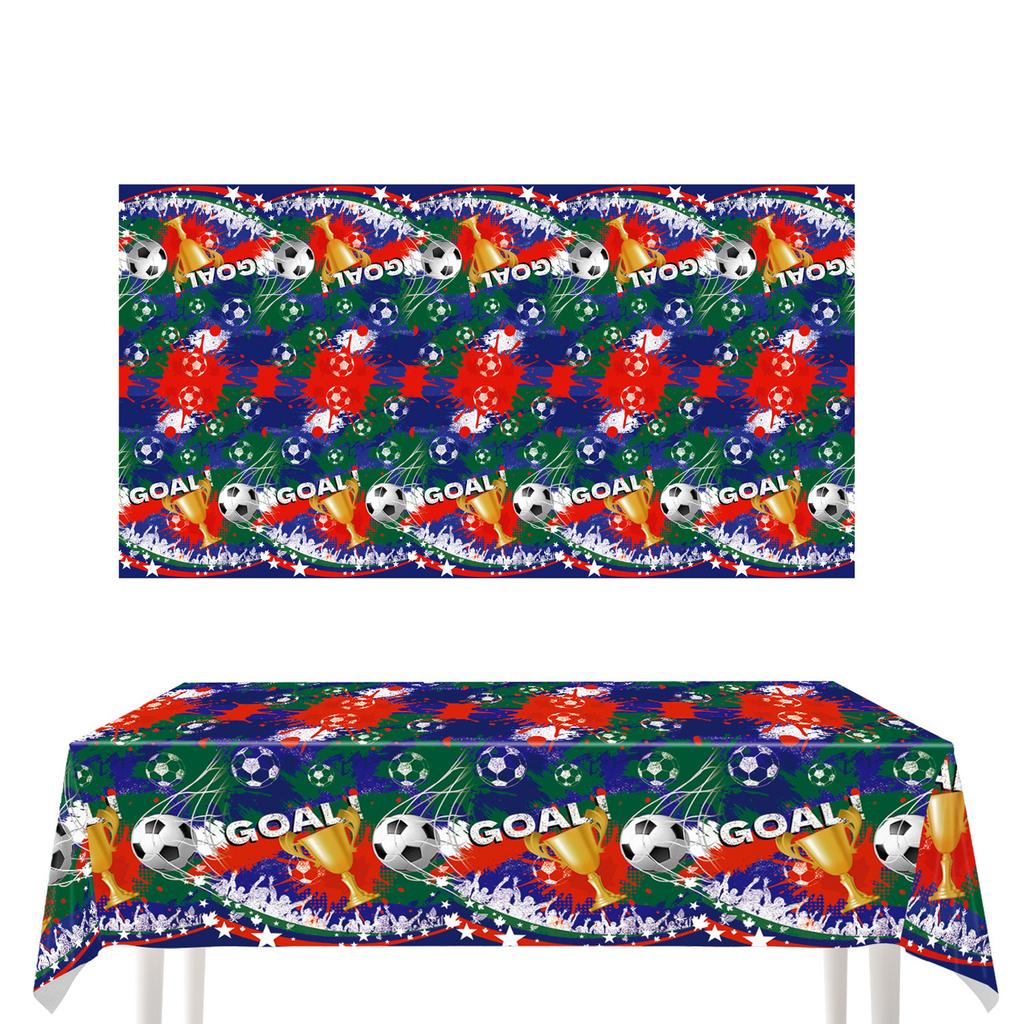 Themed Party Tableware, Football Flag Paper Tray, Paper Cup, Tissue Tablecloth, Decoration