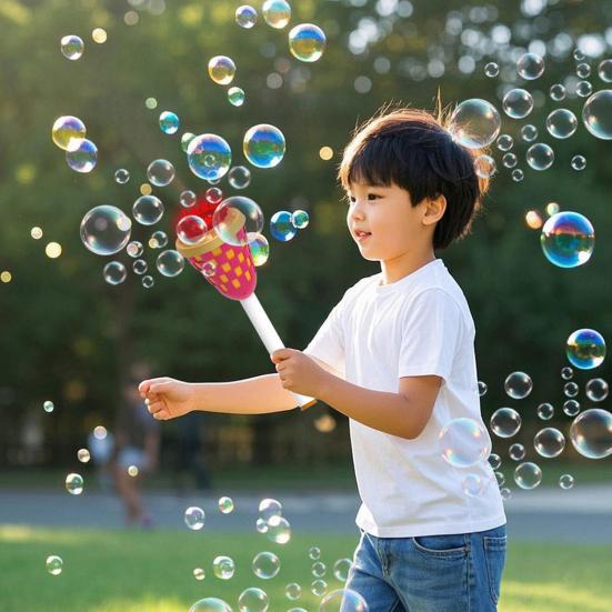 Bubble Machine with Light And Music Automatic Standing Bubble Maker 46.5 Inch Height Adjustable LED Colorful Lighting Party Toy