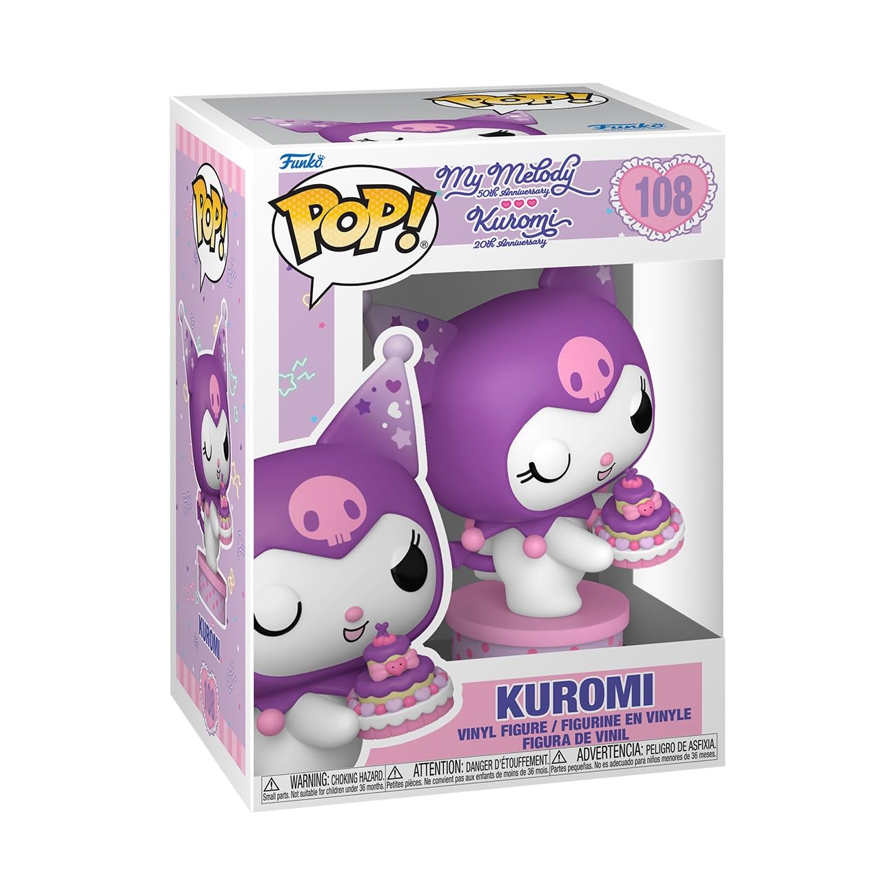 

Funko Kuromi 20-летие Куроми Коллекционная виниловая фигурка Идея подарка Официальный мерч Игрушка для детей Взрослых Поклонников Sanrio Модельная фигурка для