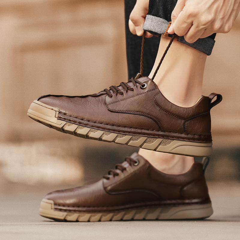Ručně vyráběné pánské ležérní kožené boty pro muže mokasíny pánské ploché boty boty na řízení