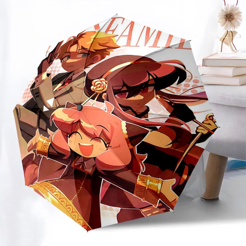 

1pc Spy x Family Inspired Automatic Opening Umbrella with Foldable Design, Iron Frame, Outdoor Use, Festival Gift for Fans, Travelers, Daily Use.P092